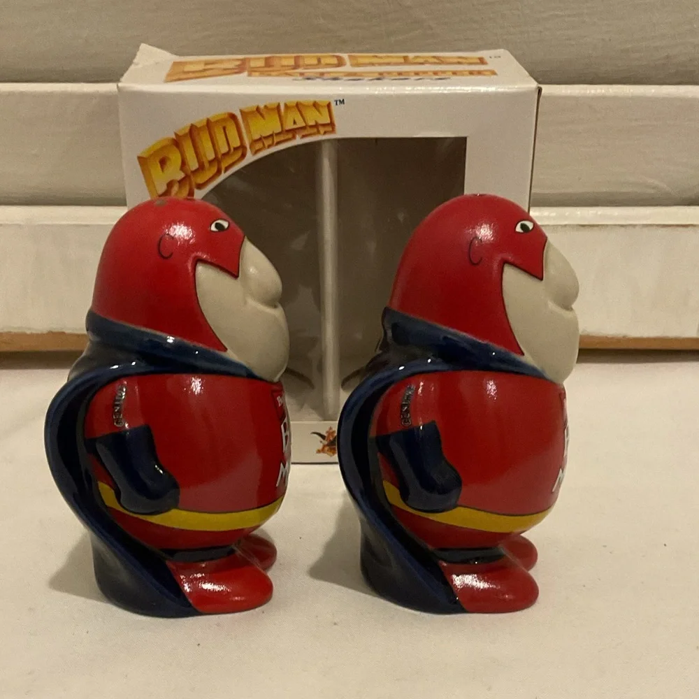 Bud Man Salt & Pepper Shakers Vintage